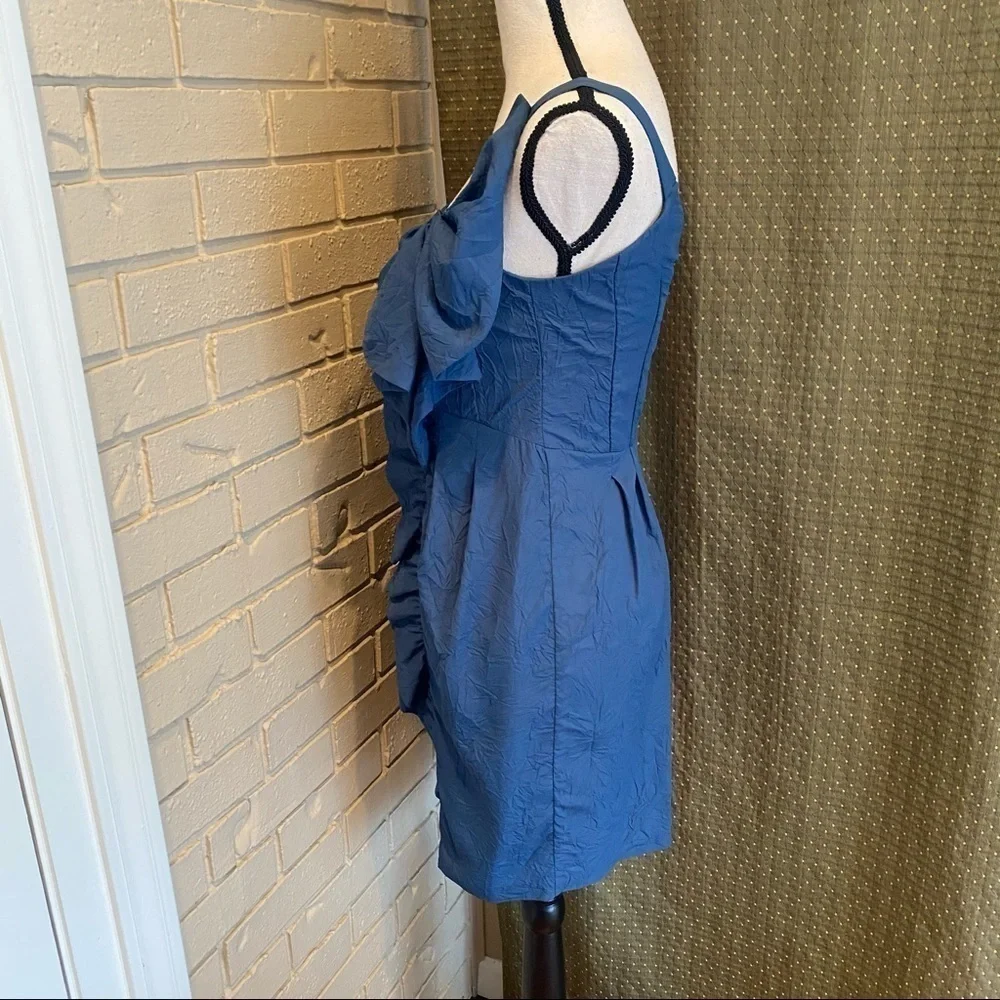 Nanette Lepore Unwrap Me Ruched Cocktail Dress - Picture 3 of 9